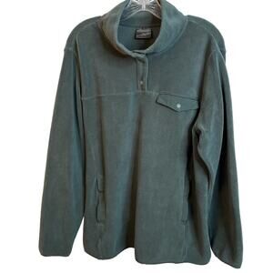 32 Degree Heat Snap Fleece Pullover Long Sleeve XL Green